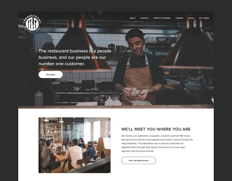 Thunderdome careers page preview